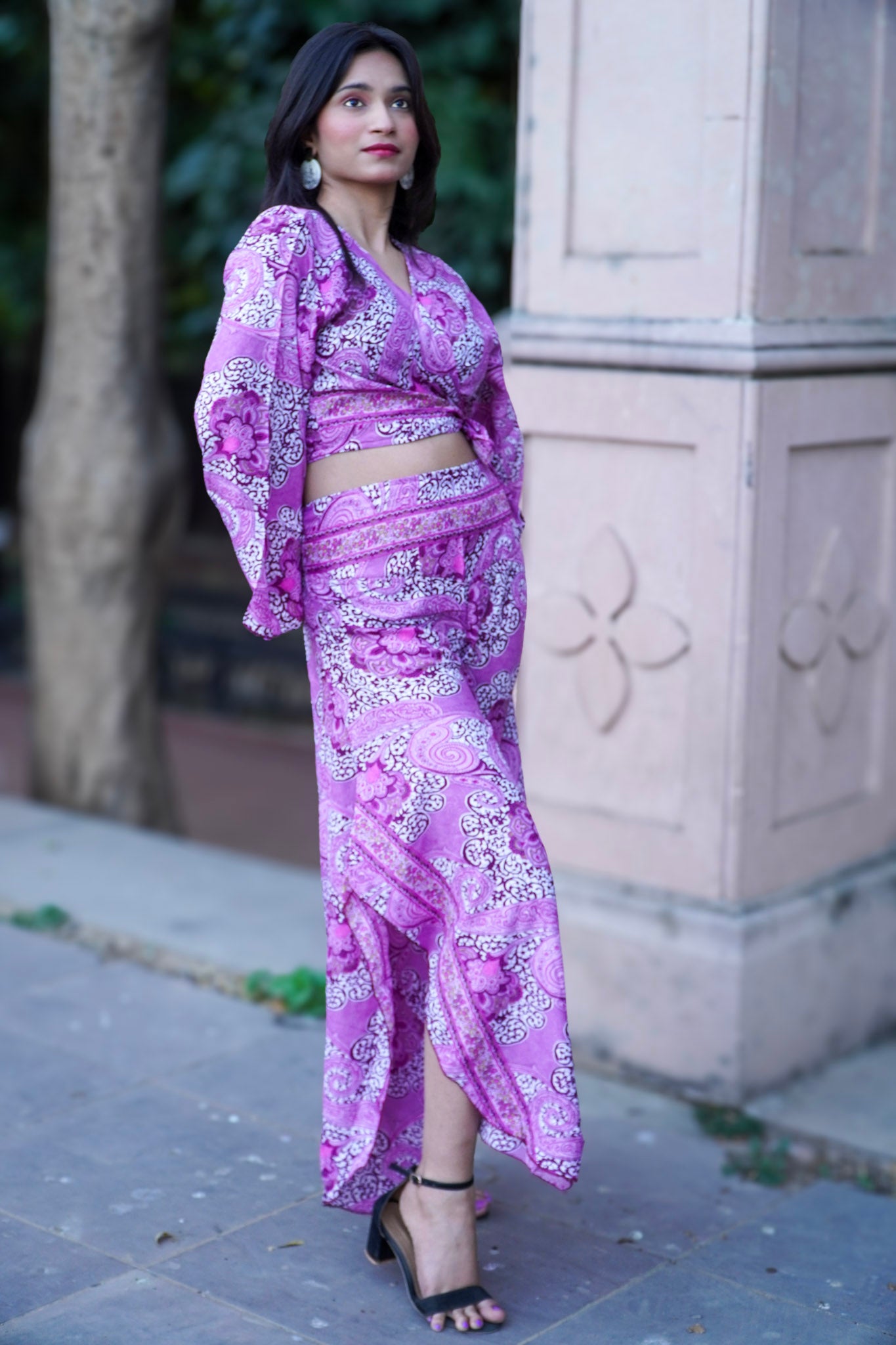 Boheme flower Wrap Co-ord set