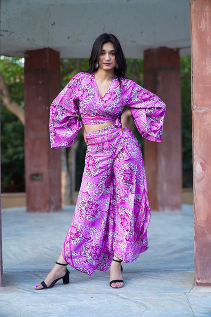 Boheme flower Wrap Co-ord set
